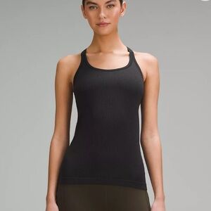 lululemon athletica Black Ribbed Racerback Tank Top
